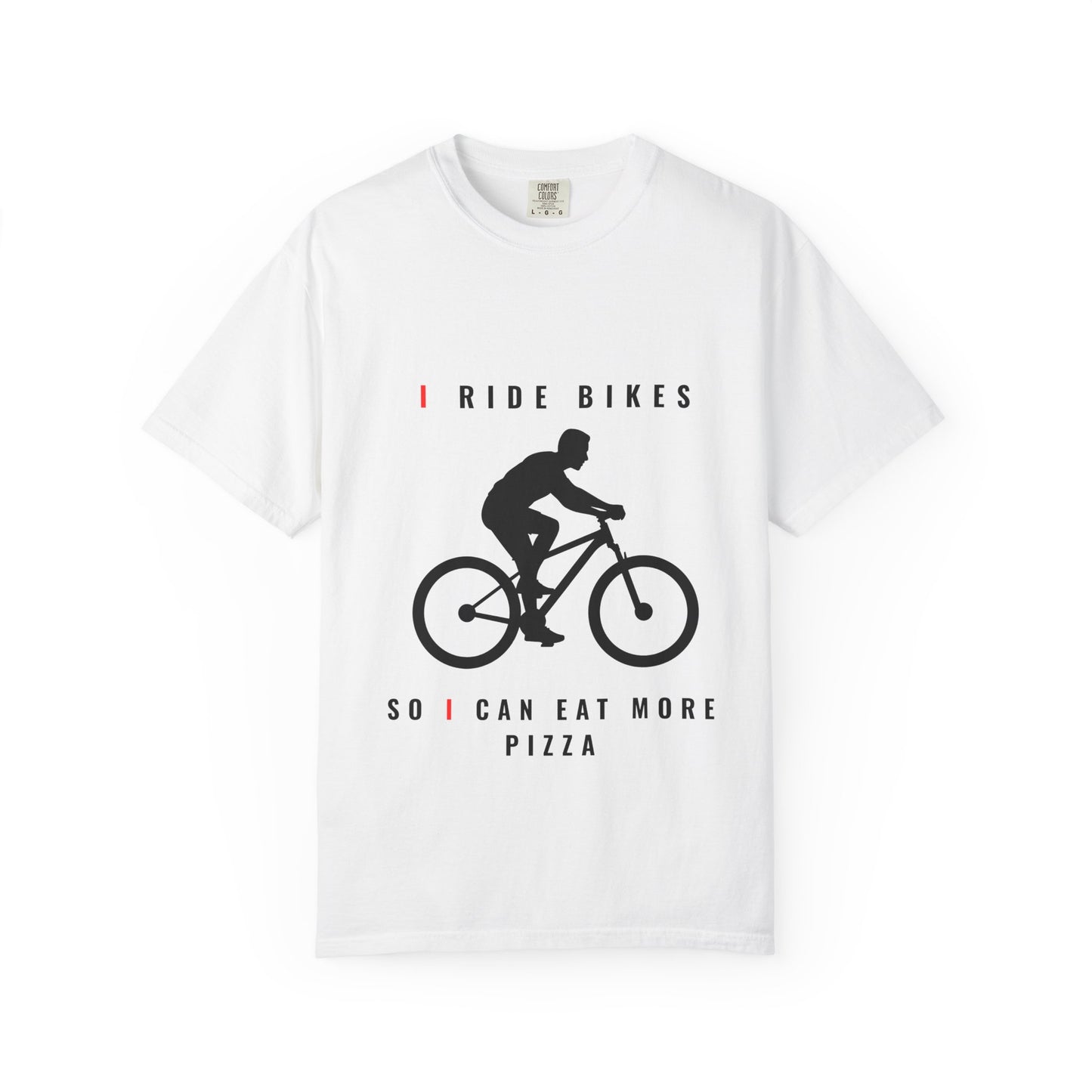 Biking Pizza T-Shirt — "I Ride Bikes So I Can Eat More Pizza" Cycling Tee