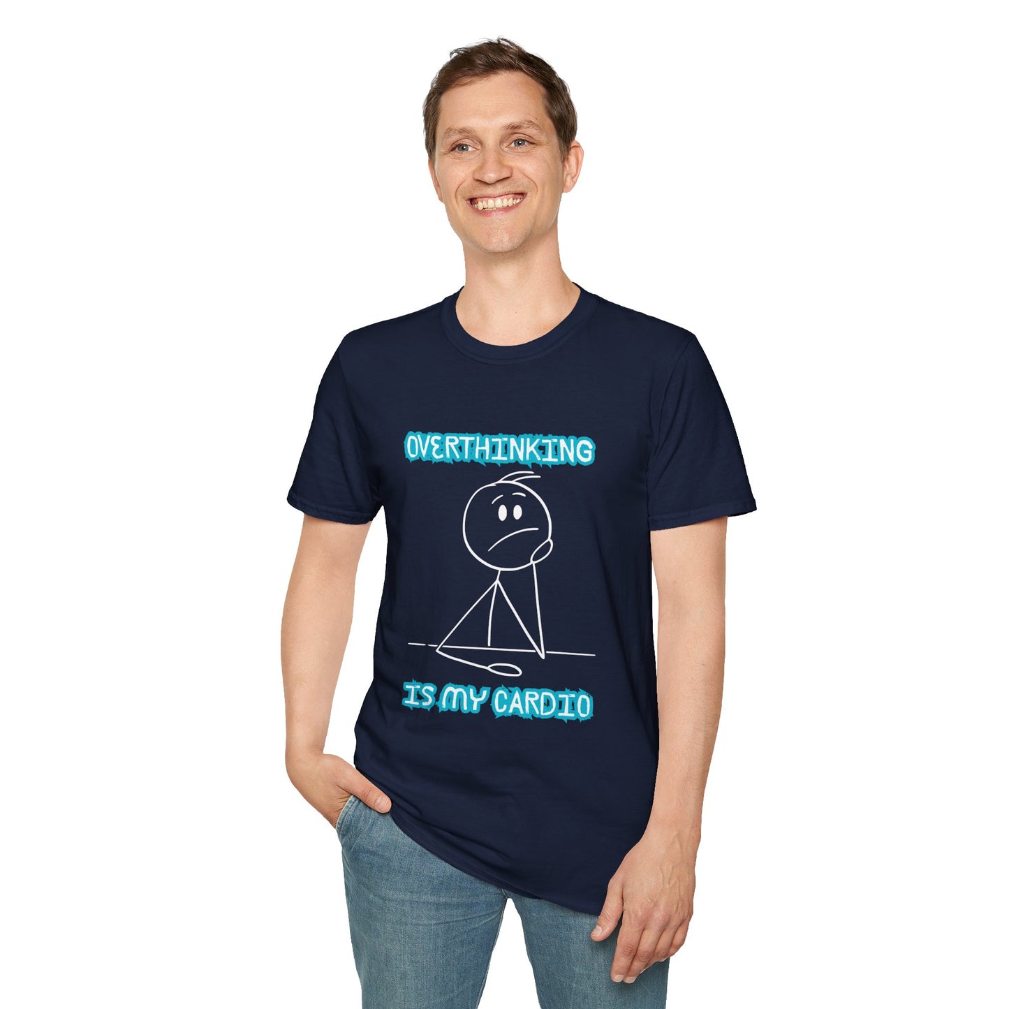 Overthinking Is My Cardio T-Shirt — Funny Mental Health Graphic Tee