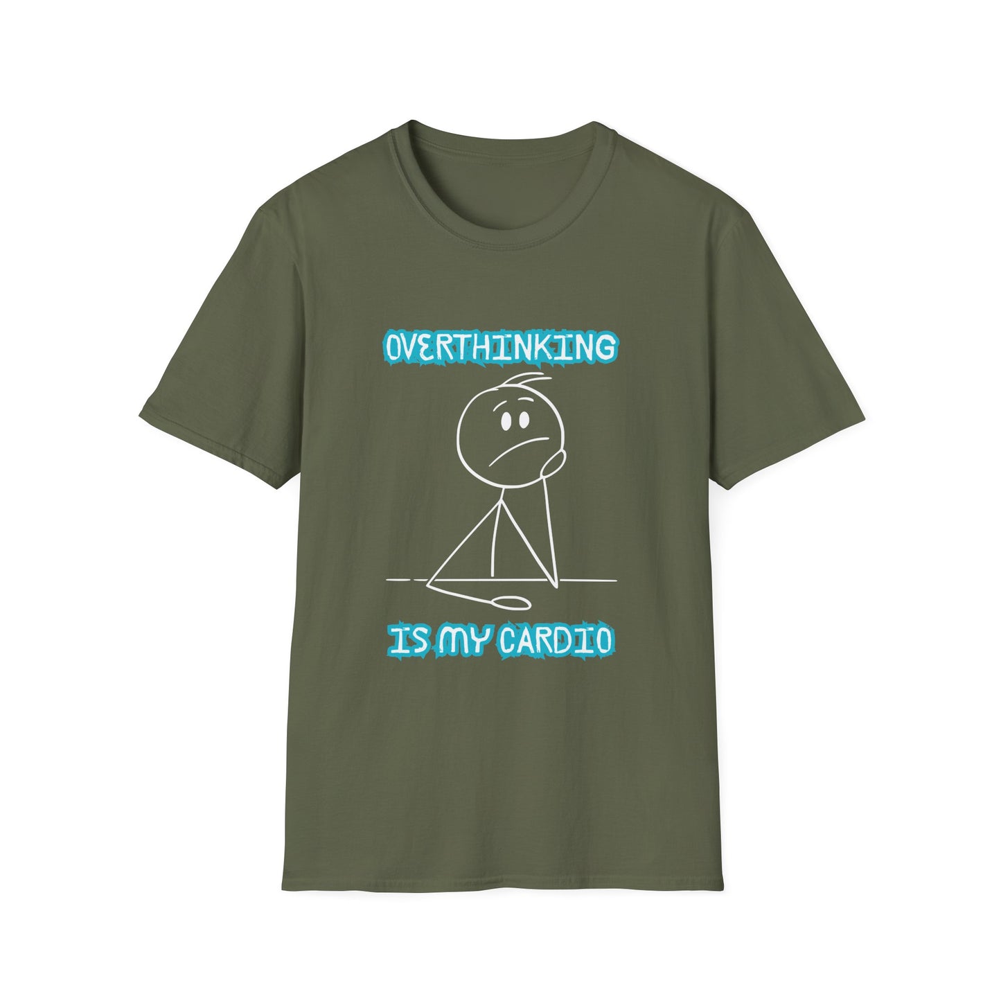 Overthinking Is My Cardio T-Shirt — Funny Mental Health Graphic Tee