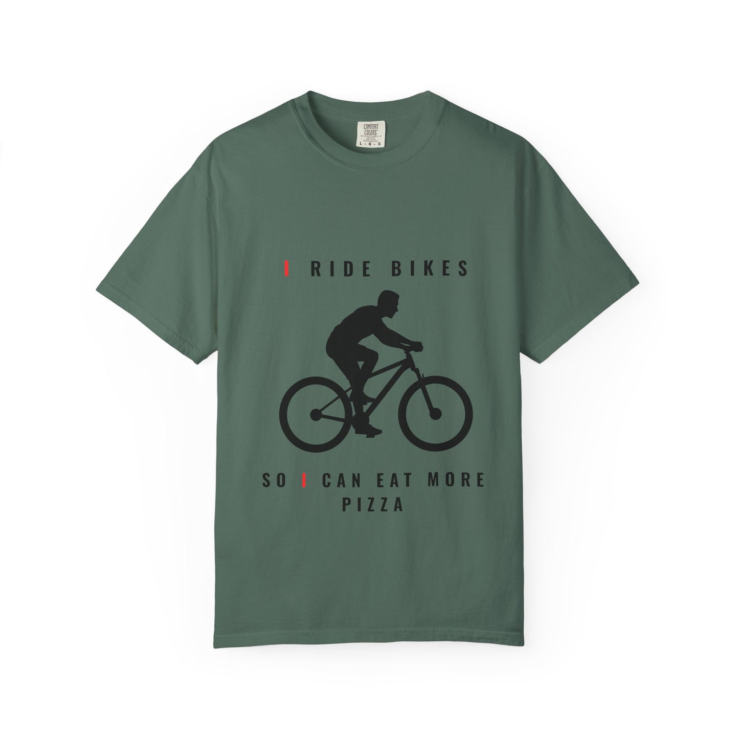 Biking Pizza T-Shirt — "I Ride Bikes So I Can Eat More Pizza" Cycling Tee