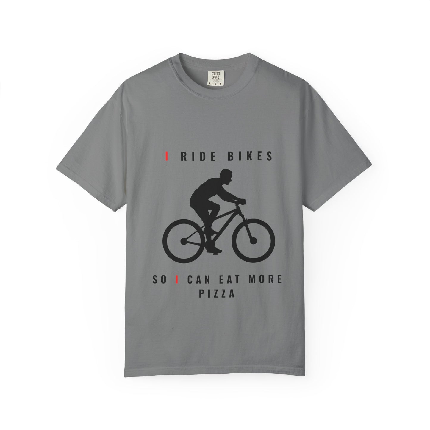 Biking Pizza T-Shirt — "I Ride Bikes So I Can Eat More Pizza" Cycling Tee