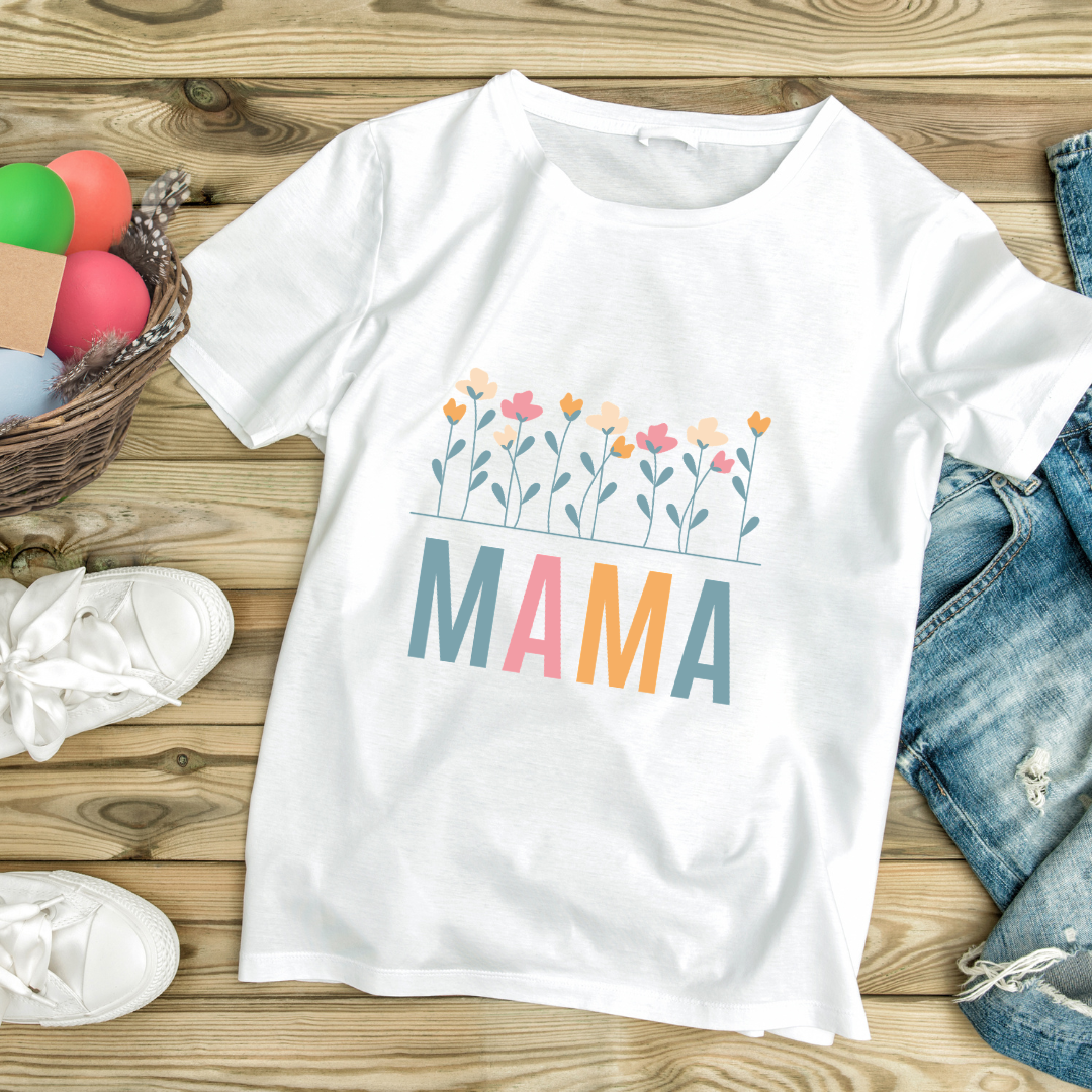 Mama Floral T-Shirt — Pastel Flowers Mother's Day Tee